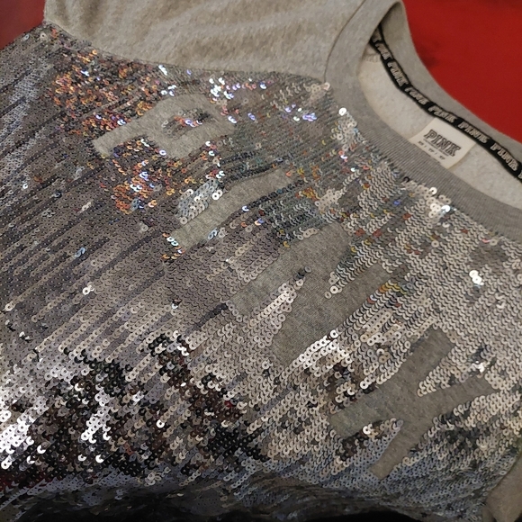 SEQUENCE Pink Victoria's Secret Sweatshirt Women Sz XS - Picture 2 of 4